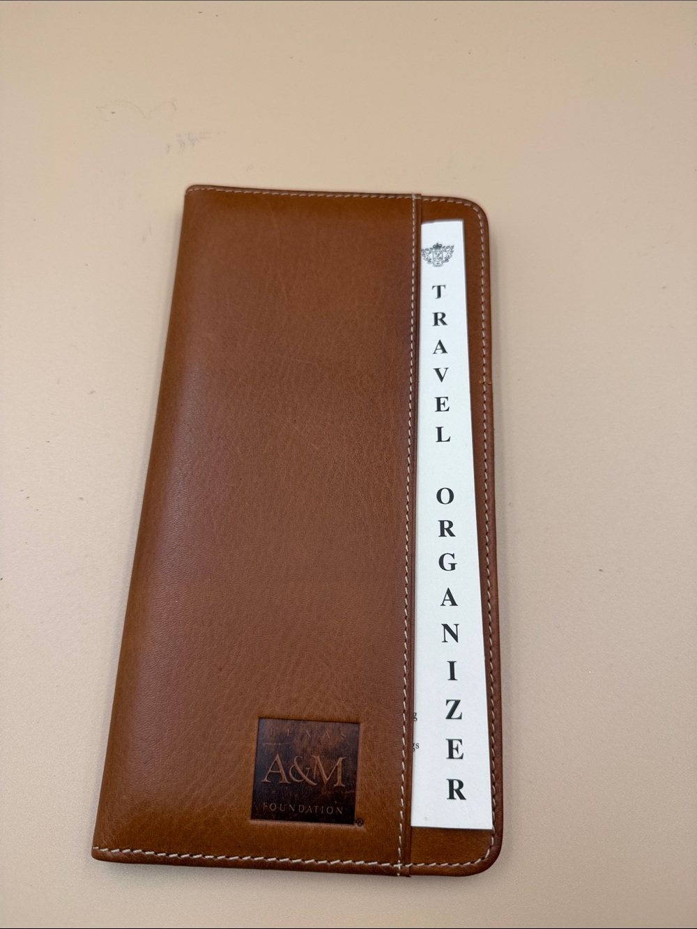 A&M Foundation Brown Travel Organizer